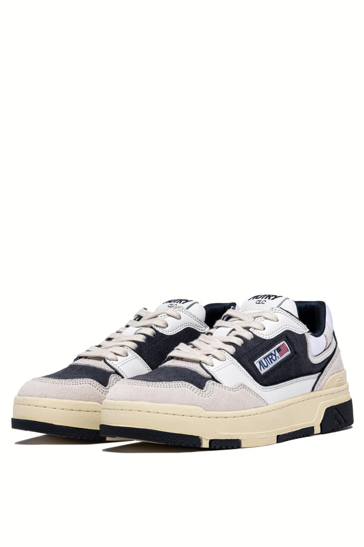 Autry Low-Top Sneakers With Textured Panels And Blue Accents