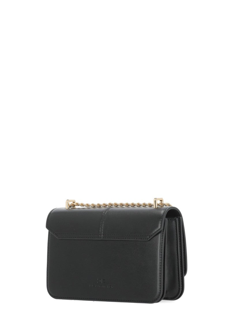 Elisabetta Franchi Sleek Rectangular Shoulder Bag With Front Metal Logo