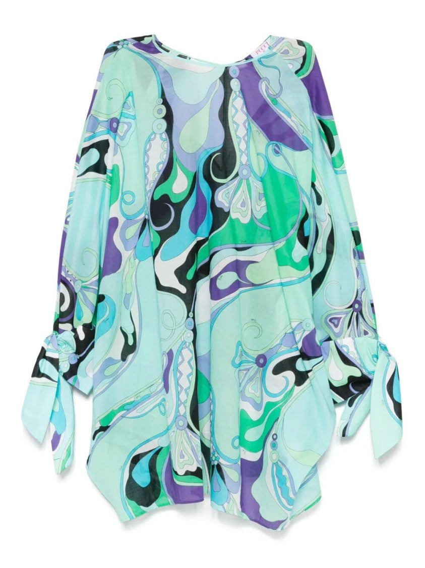 Pucci Flowing Cotton Kaftan With Print