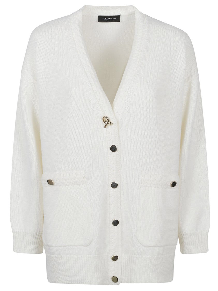 Fabiana Filippi Merino Wool Button Cardigan