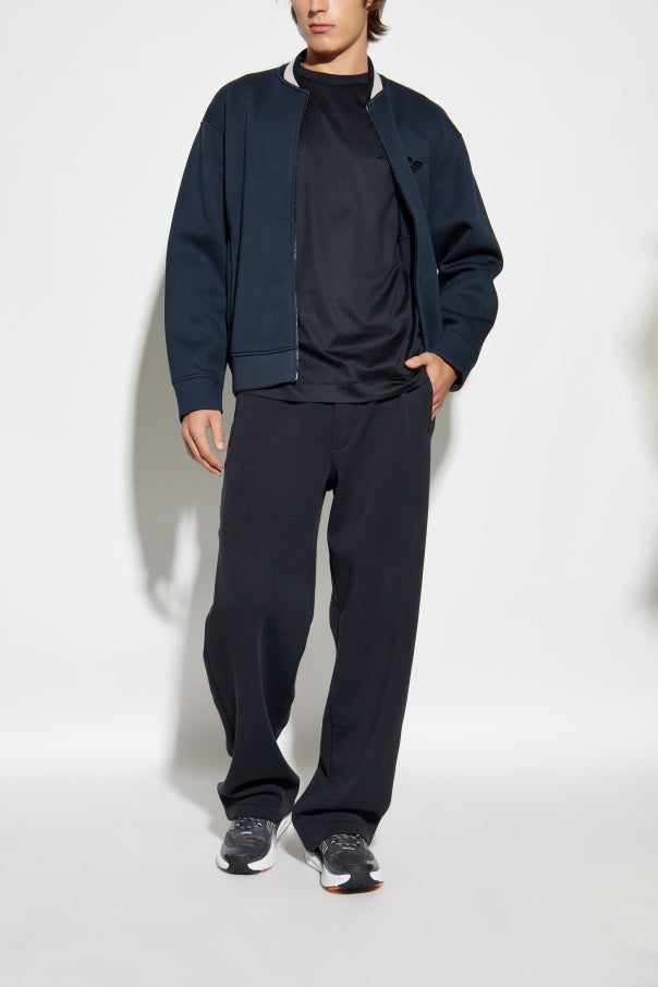 Emporio Armani Knitted Bomber Collar Zip Sweatshirt