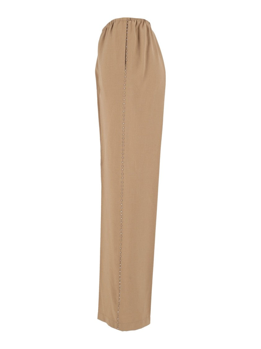 Forte Forte Grain De Poudre Textured Wide-Leg Pants