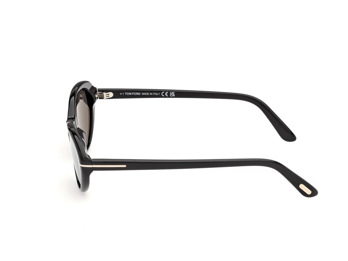 Tom Ford Ft1413 Metallic Accent Rounded Sunglasses