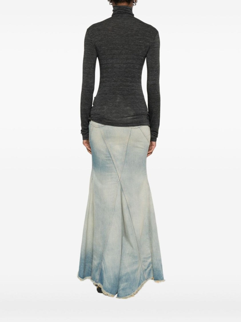 Off-White Fitted Long-Sleeve Turtleneck Sweater In Red