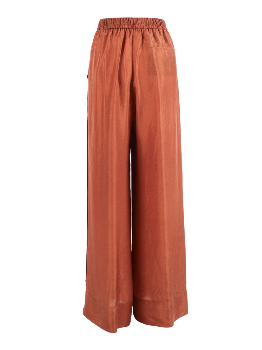 Forte Forte Silk Habotai Drawstring Wide-Leg Pants