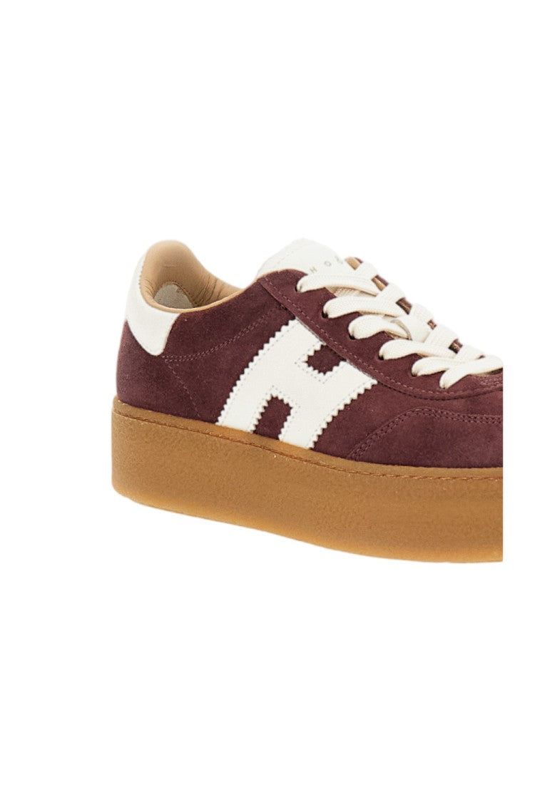 Hogan Red H698 Suede Sneakers