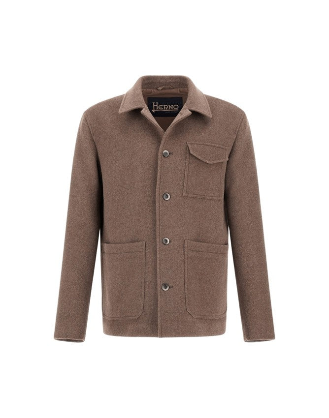 Herno Twill Effect Wool Blend Jacket