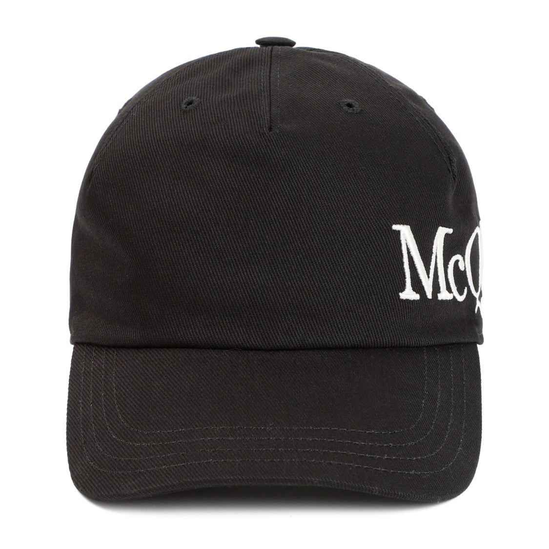 Alexander Mcqueen Black Ivory Cotton Hat