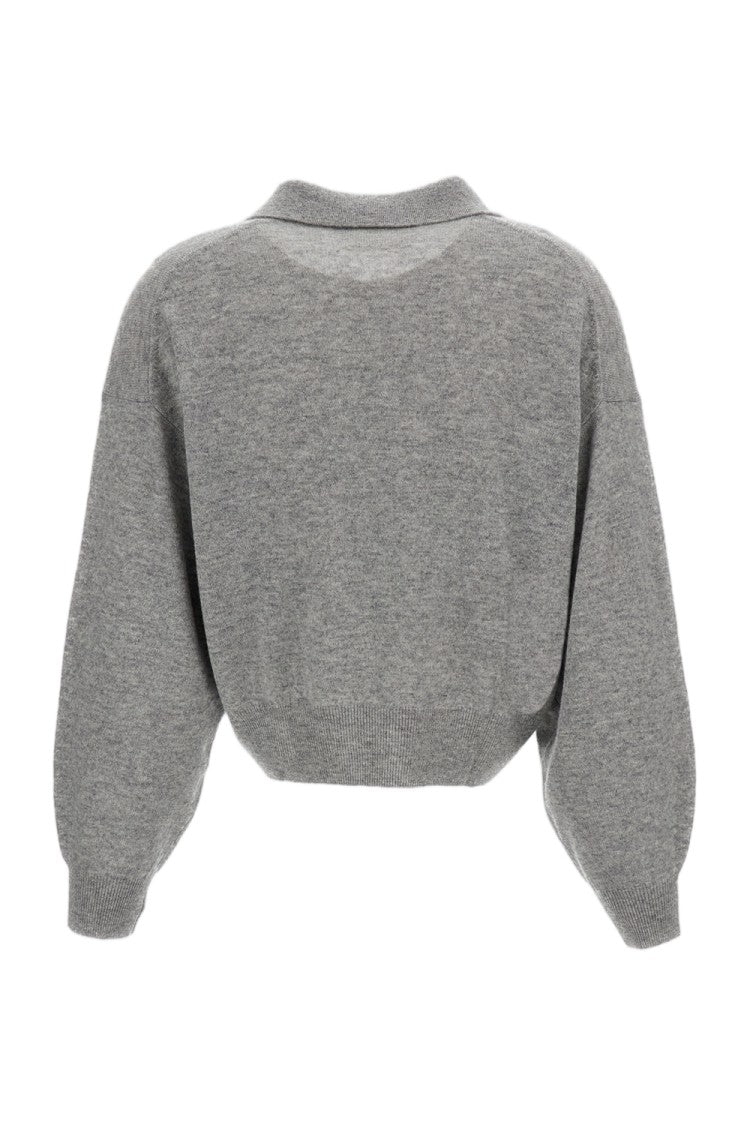 Lisa Yang Grey Katriel Mid-Weight Cashmere Polo Shirt