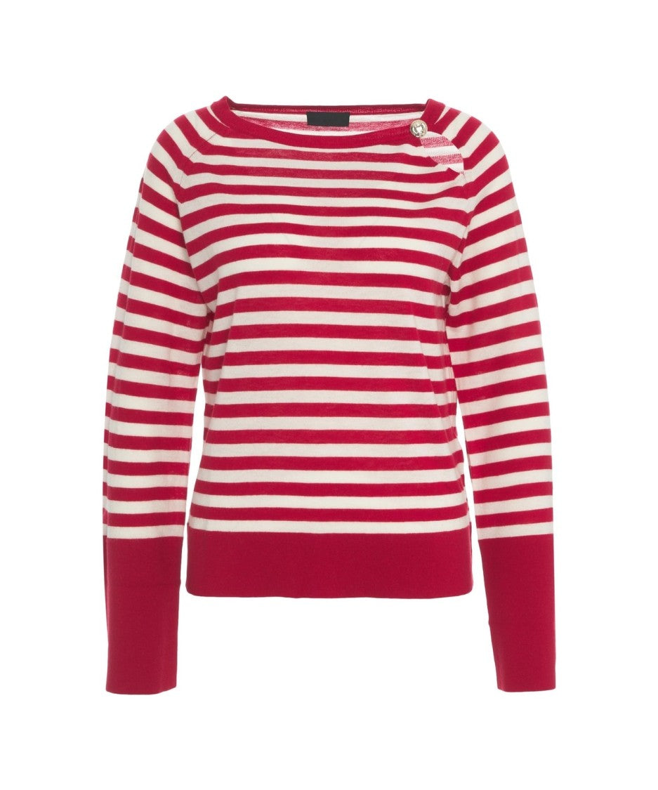 Liu Jo Red Wool-Cashmere Pullover With Cut-Outs