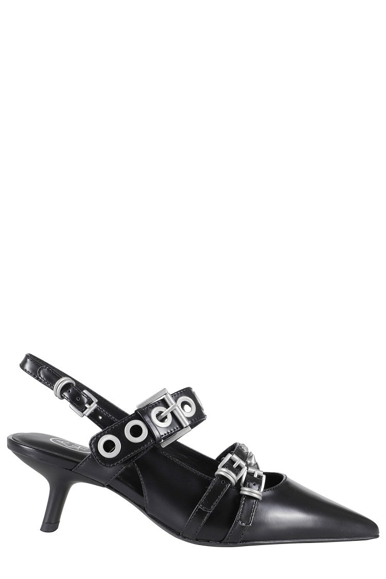 Ash Babel Slingback Decollete - Black