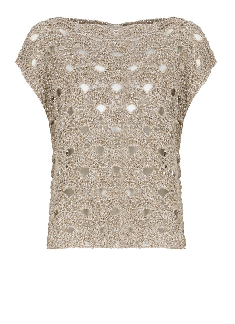 Antonelli Brown Orzowei Knit Top