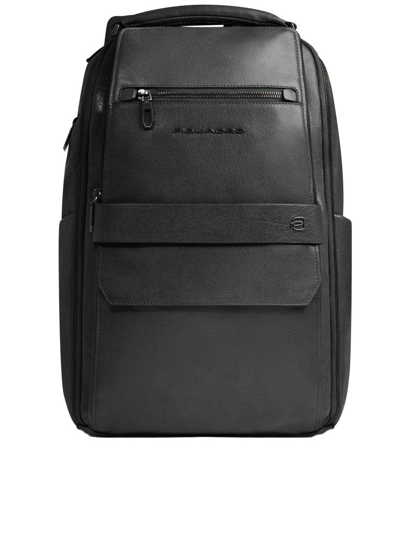 Piquadro Black Zaino Porta Pc Structured Backpack