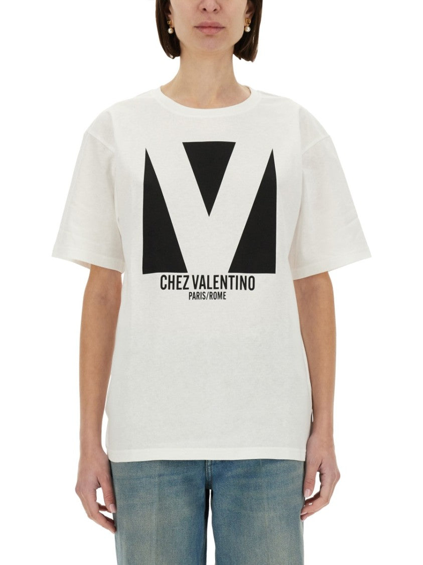 Valentino Relaxed Fit Cotton Print T-Shirt