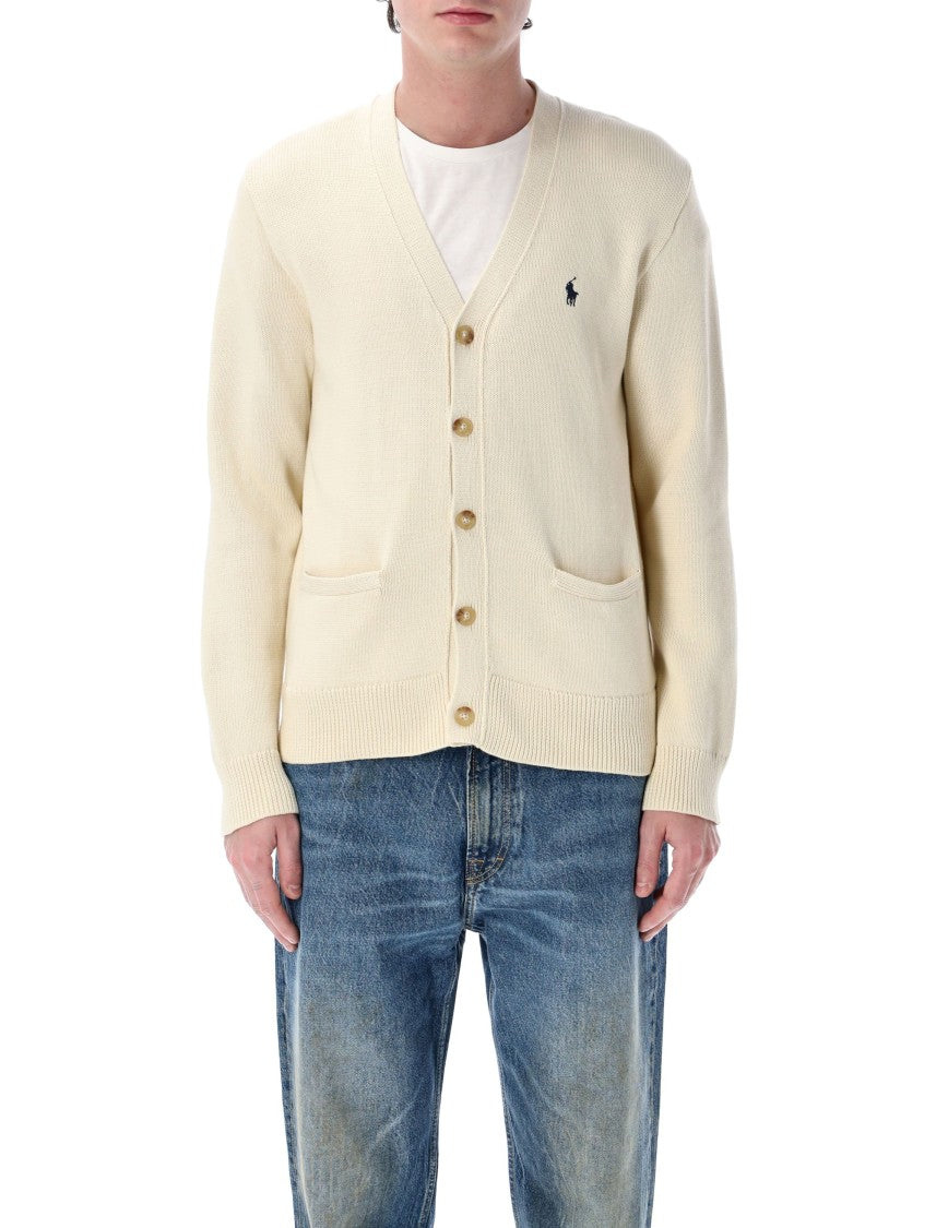 Polo Ralph Lauren Andover Cream V-Neck Cardigan