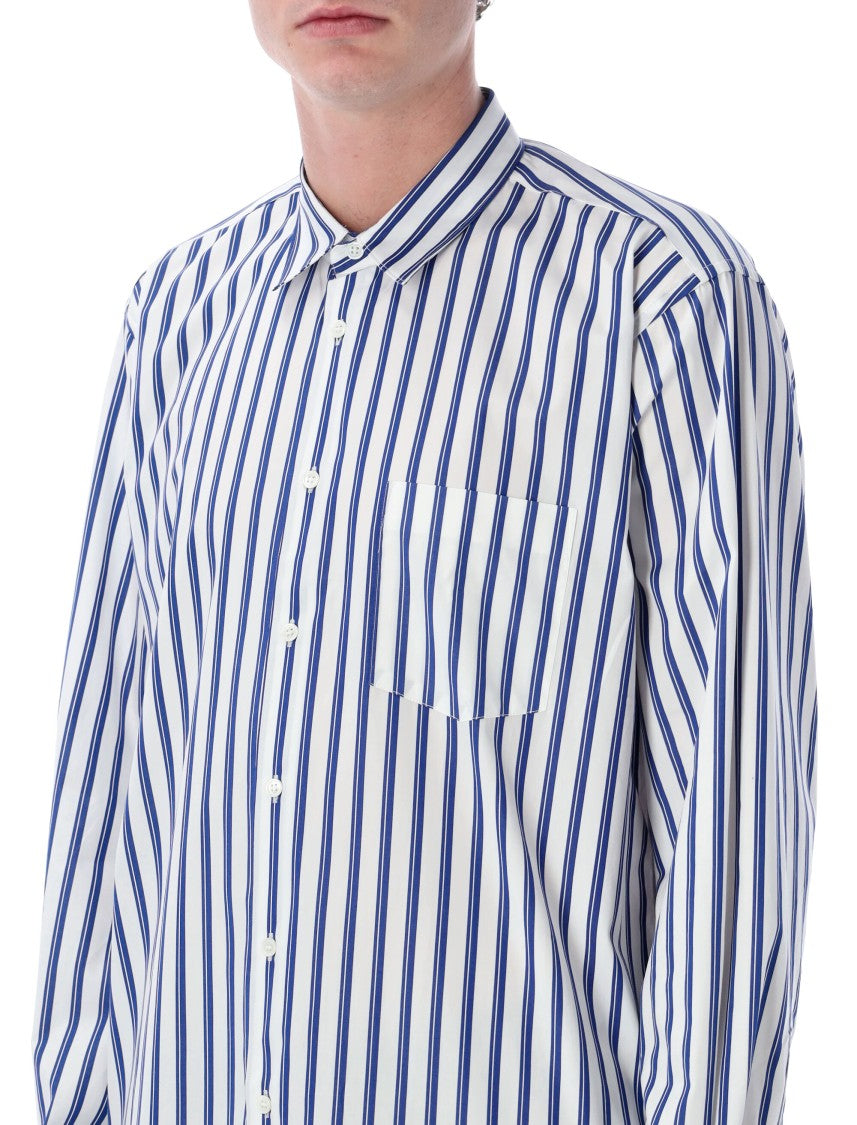 Comme Des Garçons Button Down Striped Cotton Shirt