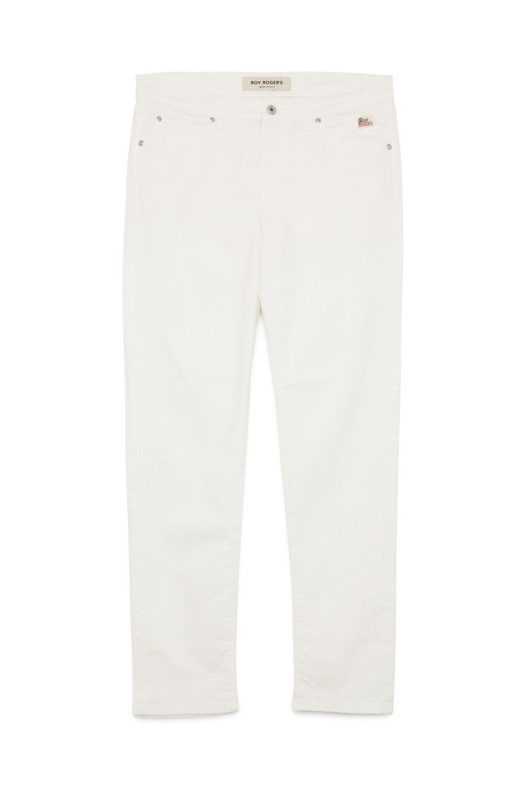 Roy Rogers White Slim-Fit Regular Waist Jeans
