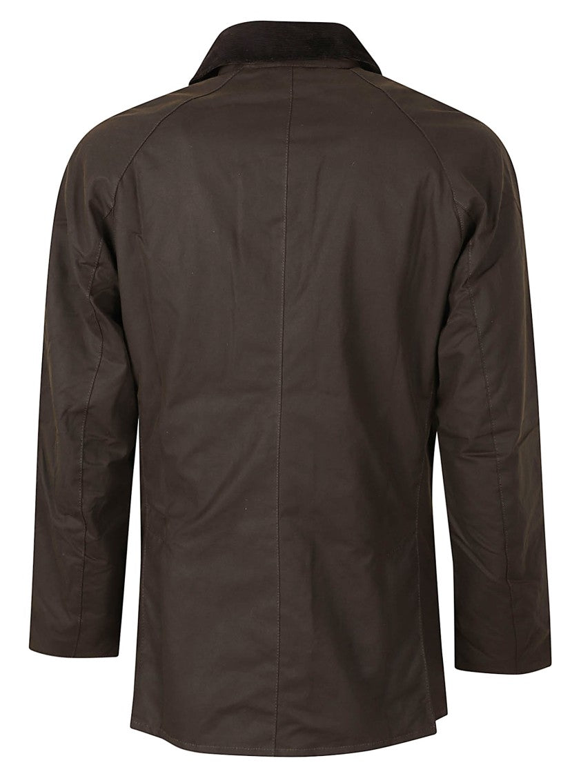 Barbour Waxed Cotton Classic Jacket With Corduroy Collar