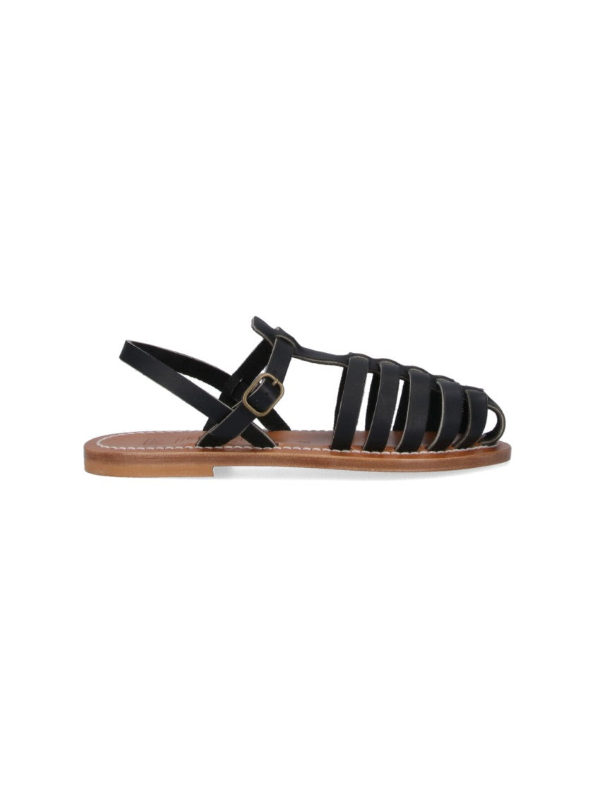 K Jacques St Tropez Adrien' Slingback Sandals – Black