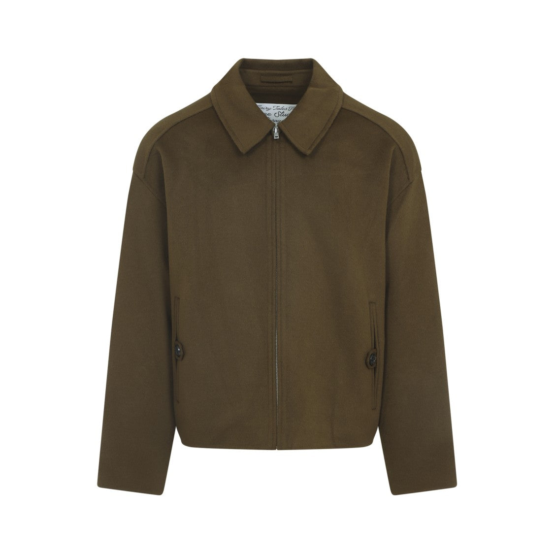 Acne Studios Olive Green Virgin Wool Jacket With Cashmere Blend