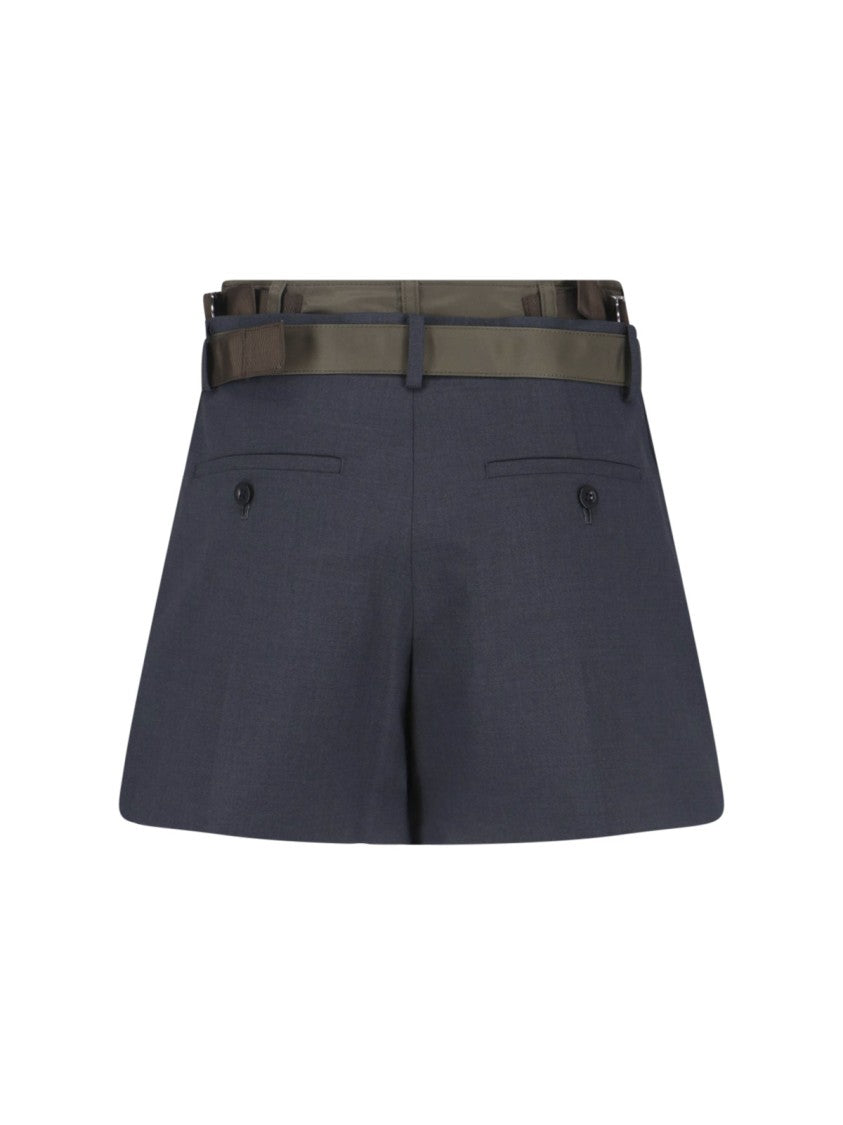 Sacai Tailored Grey Trousers With Straight-Leg Cut And Minimalist Detailing