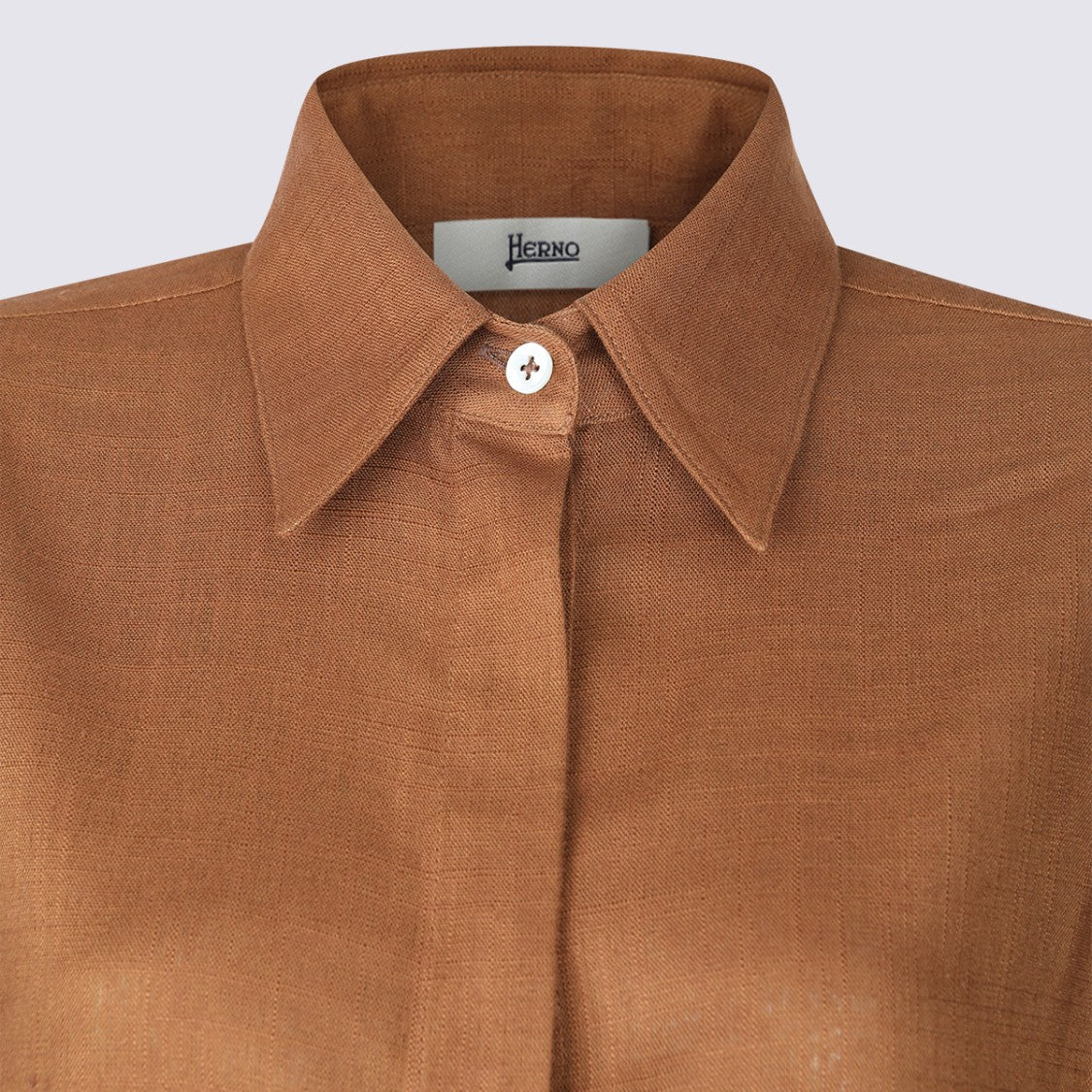 Herno Relaxed Fit Shirt With Gathered Cuffs
