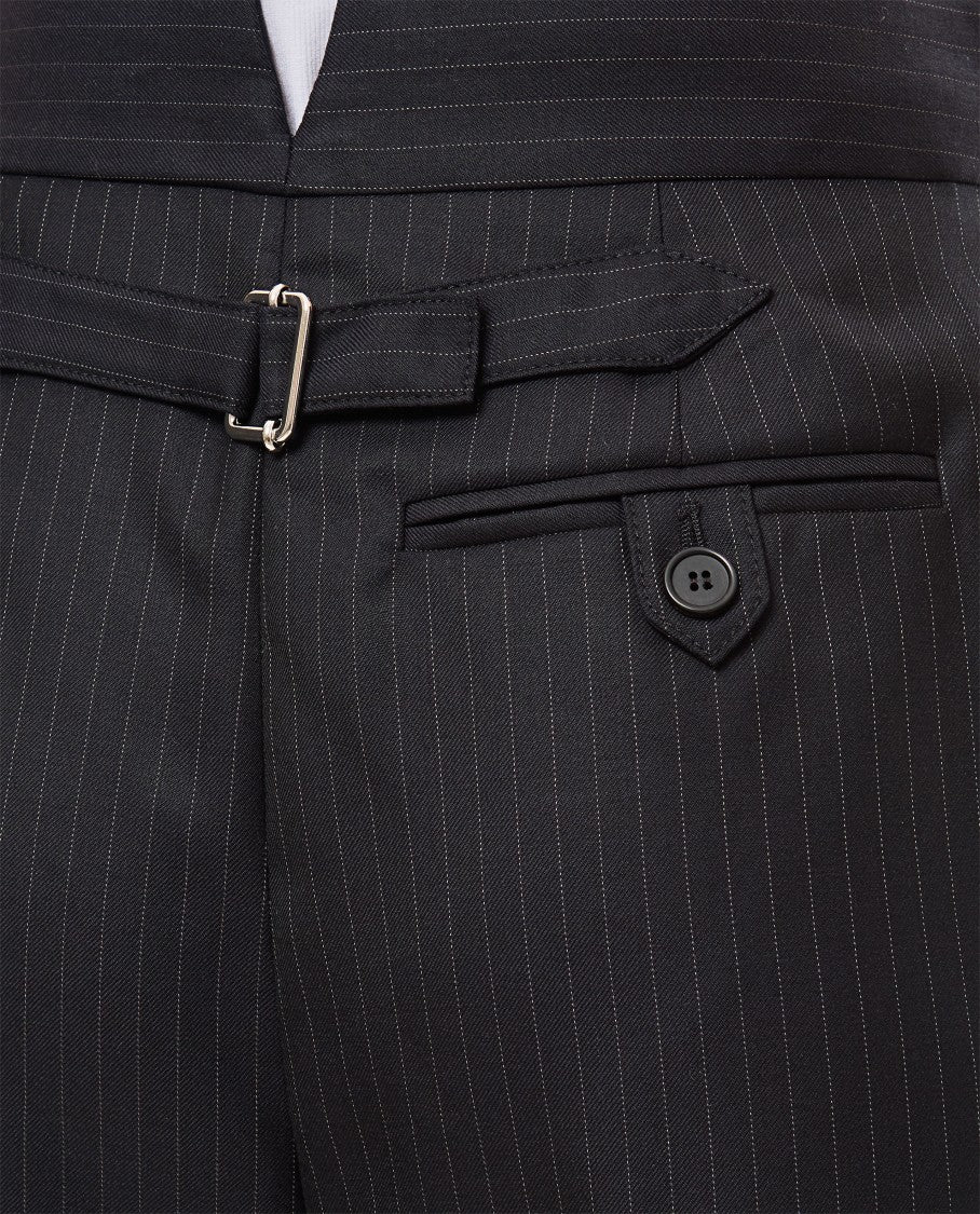 Alexander Mcqueen Wool Pinstripe Pants
