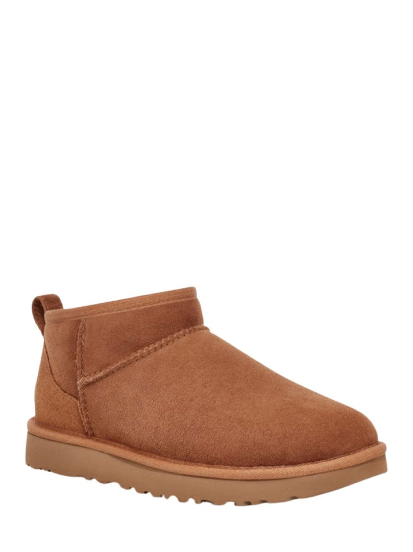 Ugg Suede Ankle Boots With Plush Shearling Lining