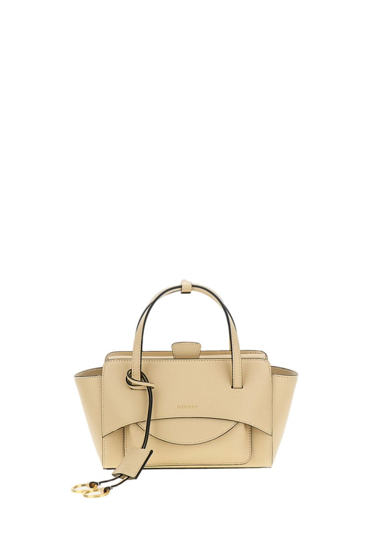 Hidesins White Flap S Leather Crossbody Bag