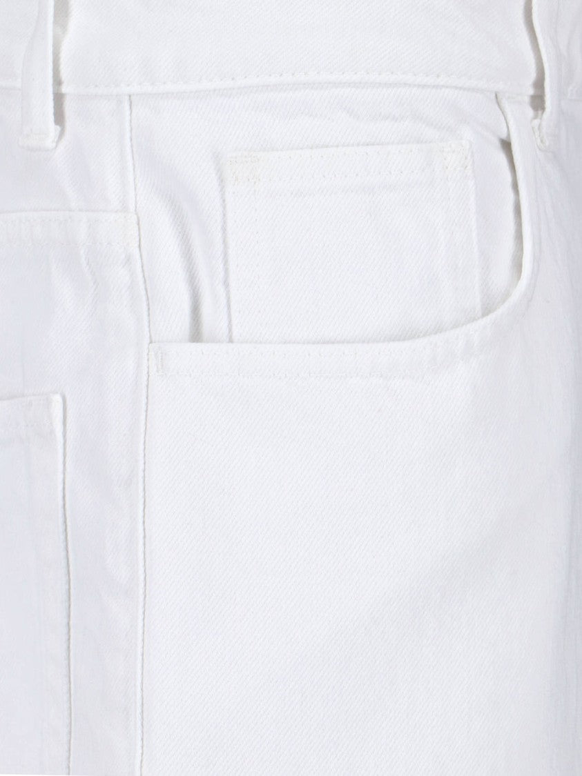 Róhe White Mid-Rise Straight-Leg Cotton Jeans