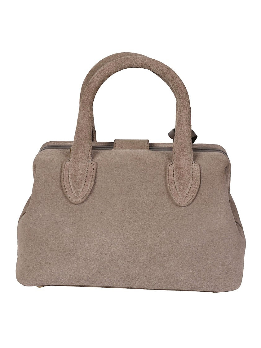 Schell 1865 Small Doctor Structured Taupe Leather Handbag