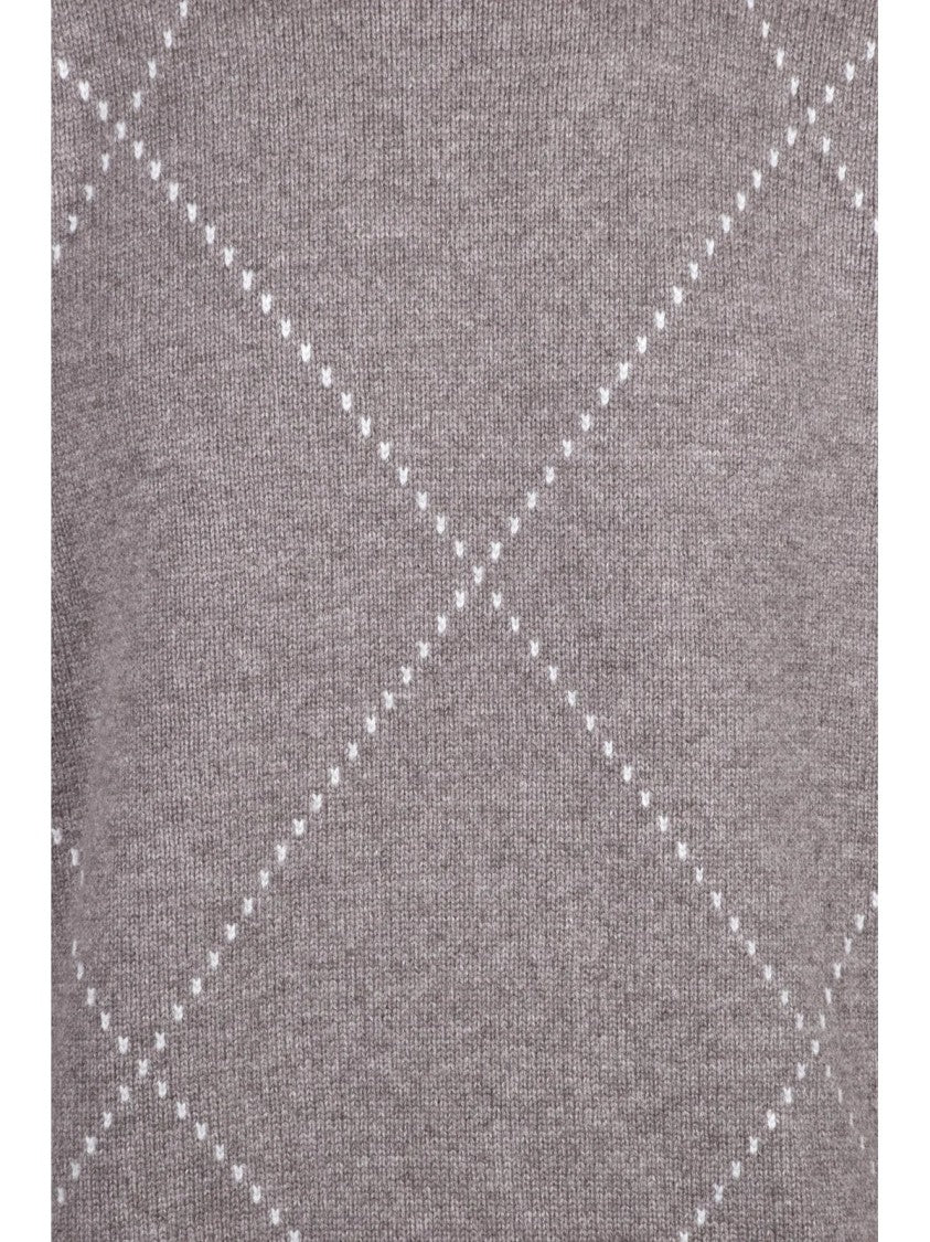 Vengera Beige Wool-Blend Crewneck Sweater
