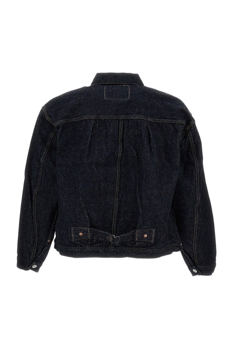 Kaptain Sunshine Irregular Textured Selvedge Denim Trucker Jacket