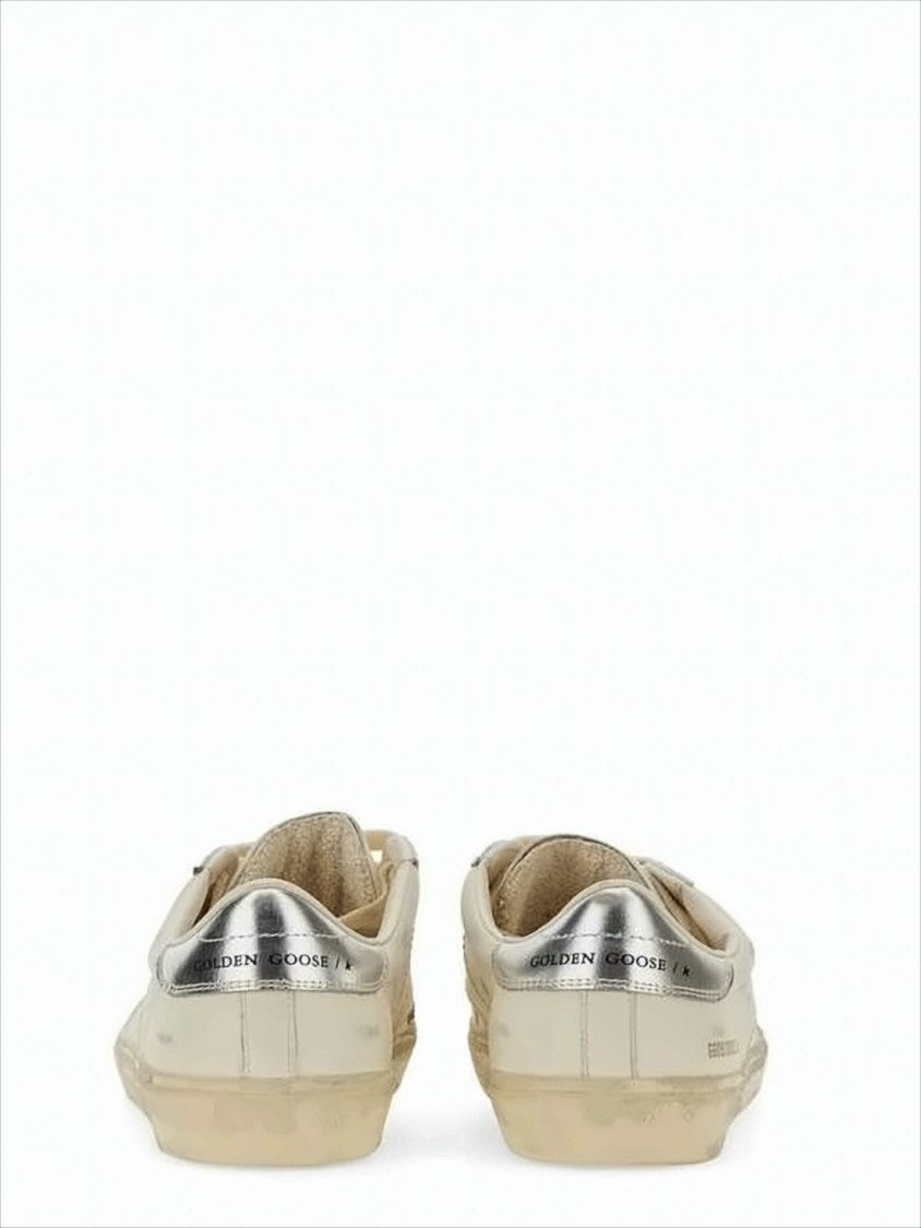 Golden Goose Distressed Low-Top Sneakers With Metallic Accents