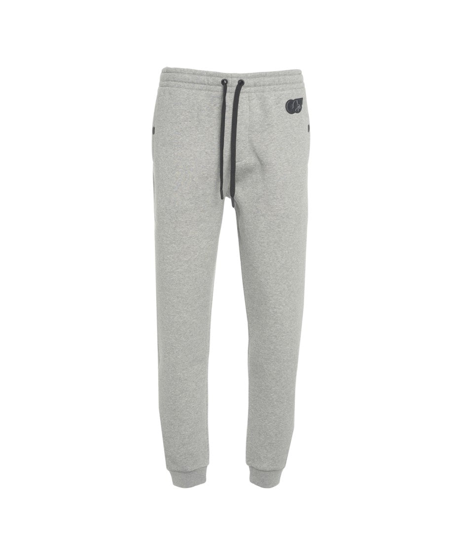 Alpha Tauri Slim Fit Mélange Knit Joggers With Adjustable Waistband
