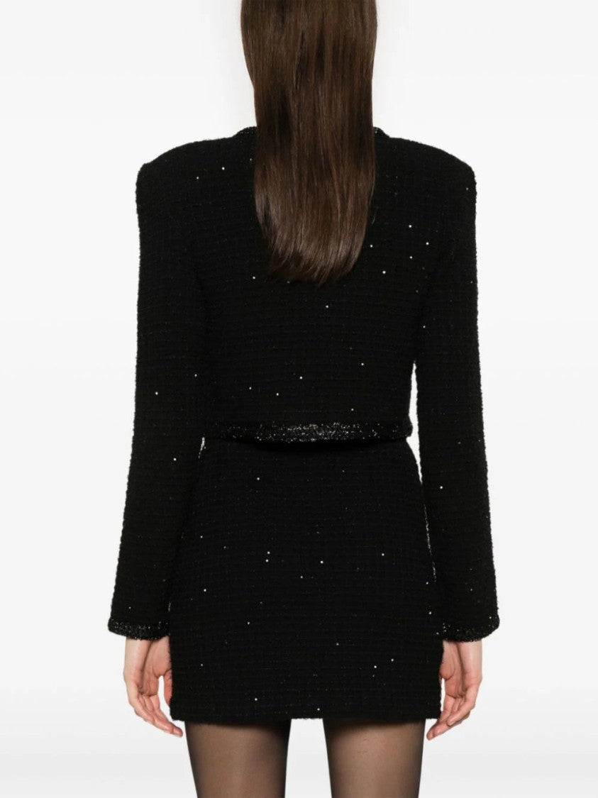 Self-Portrait Textured Knit Jacket