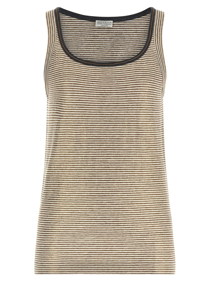 Brunello Cucinelli 'Shiny Collar Detail' Top