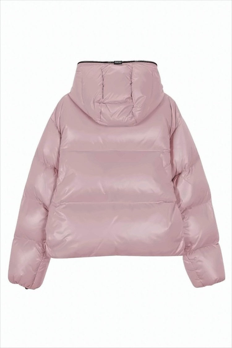 Duvetica Cropped Puffer Jacket With Quilted Design And Hood