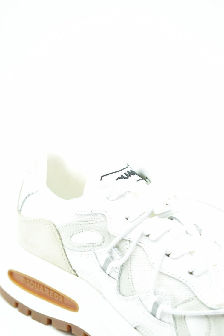 Dsquared2 Chic Leather Sneakers Textured Panels Sole