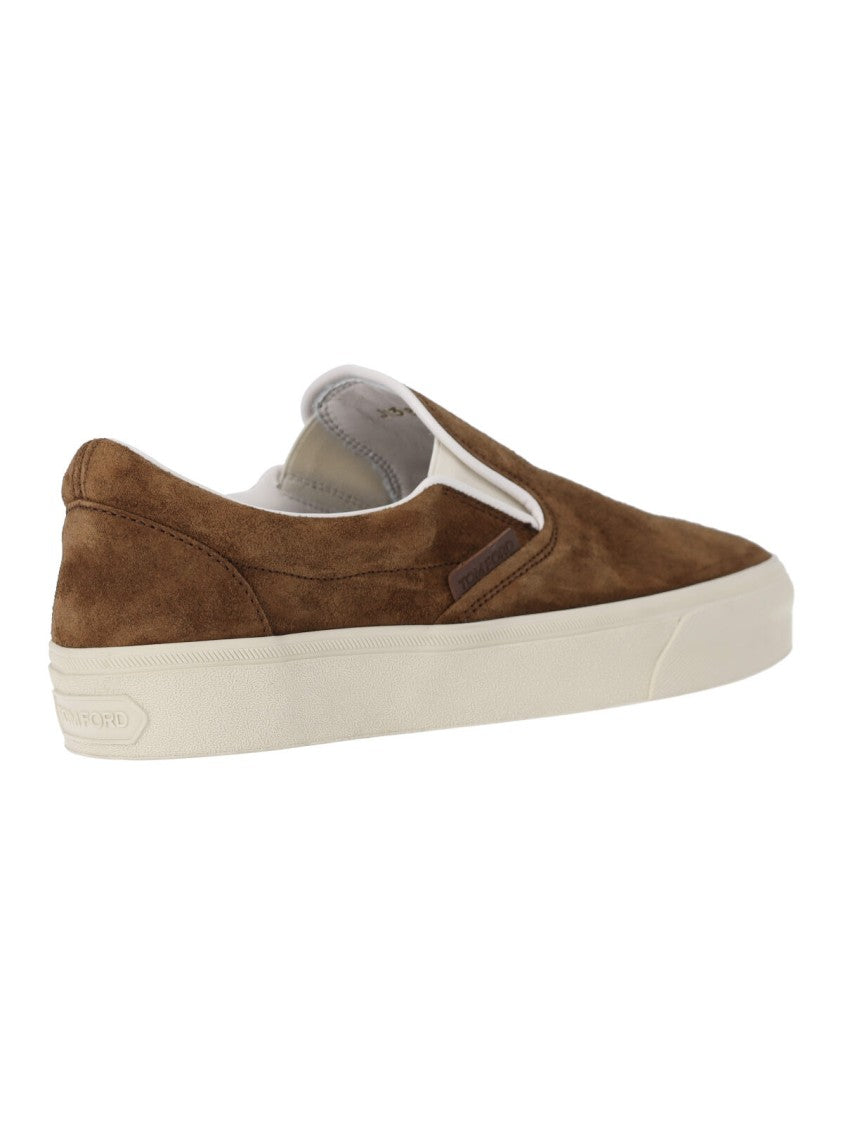 Tom Ford Slip-On Sneakers With Rich Brown Suede