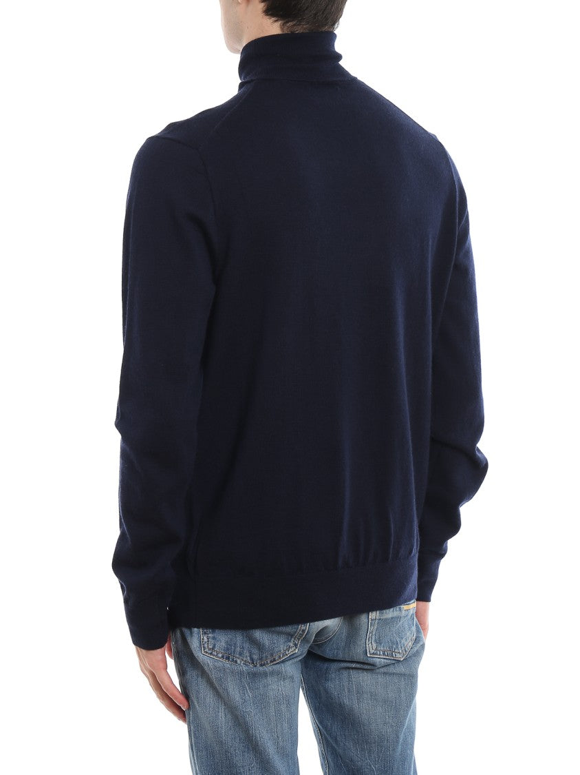 Polo Ralph Lauren Fine-Knit Turtleneck Sweater With Subtle Logo Detail