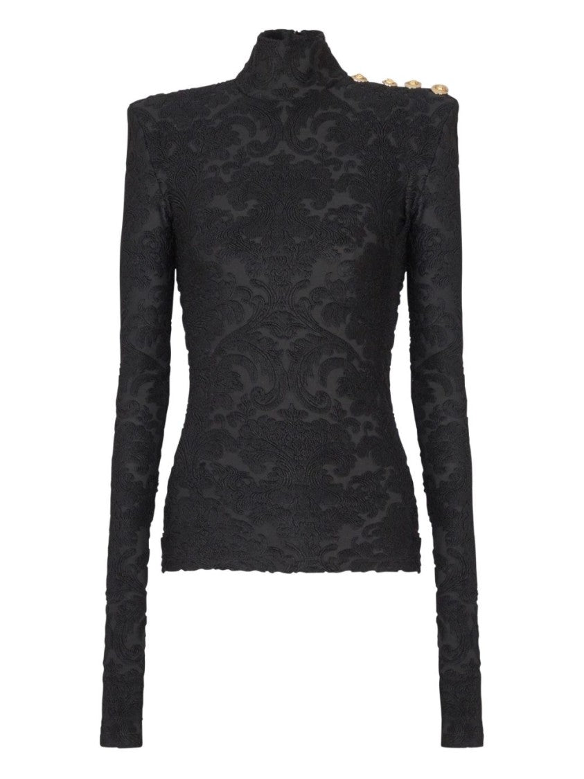 Balmain Fitted Black Top
