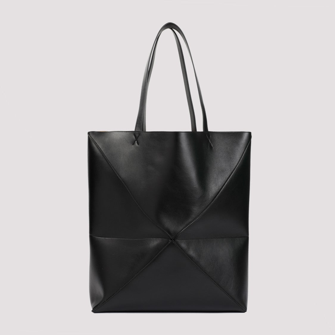 Loewe Architectural Black Calf Leather Tote Bag