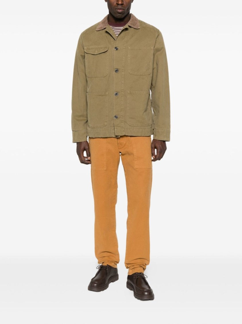Chesapeake's Khaki Jacket With Contrasting Corduroy Collar