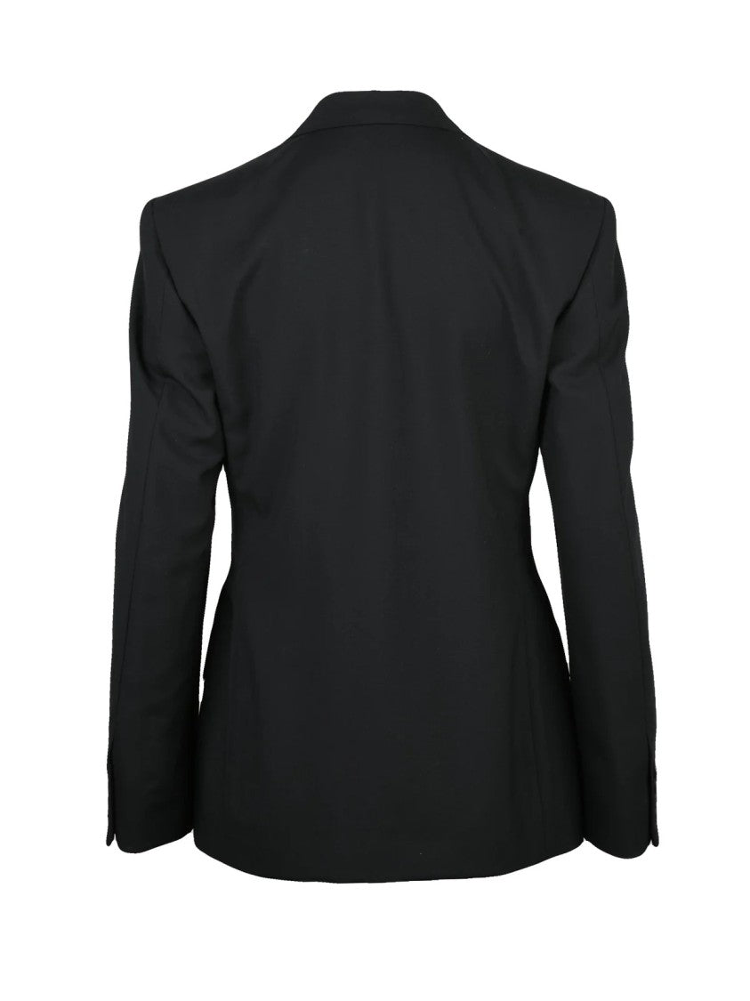 Balenciaga Black Cotton Fitted Blazer