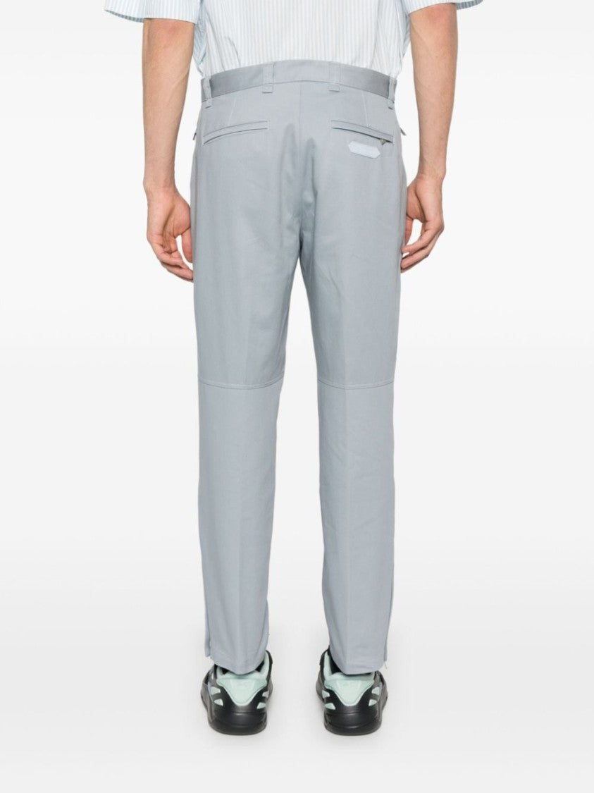Lanvin Blue-Grey Cotton Twill Trousers
