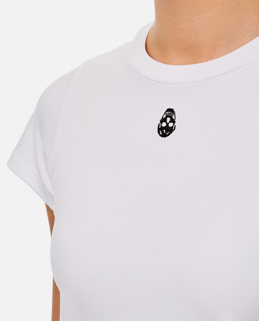 Alexander Mcqueen Embroidered Skull Logo Crew-Neck T-Shirt