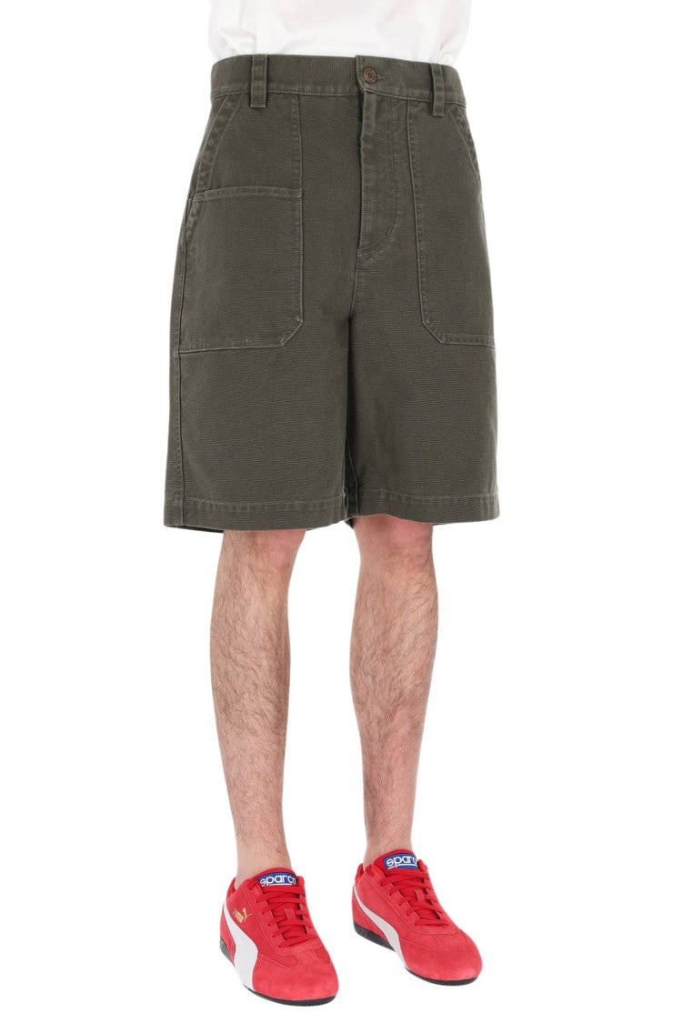 Isabel Marant Akyle Workwear Cotton Canvas Shorts
