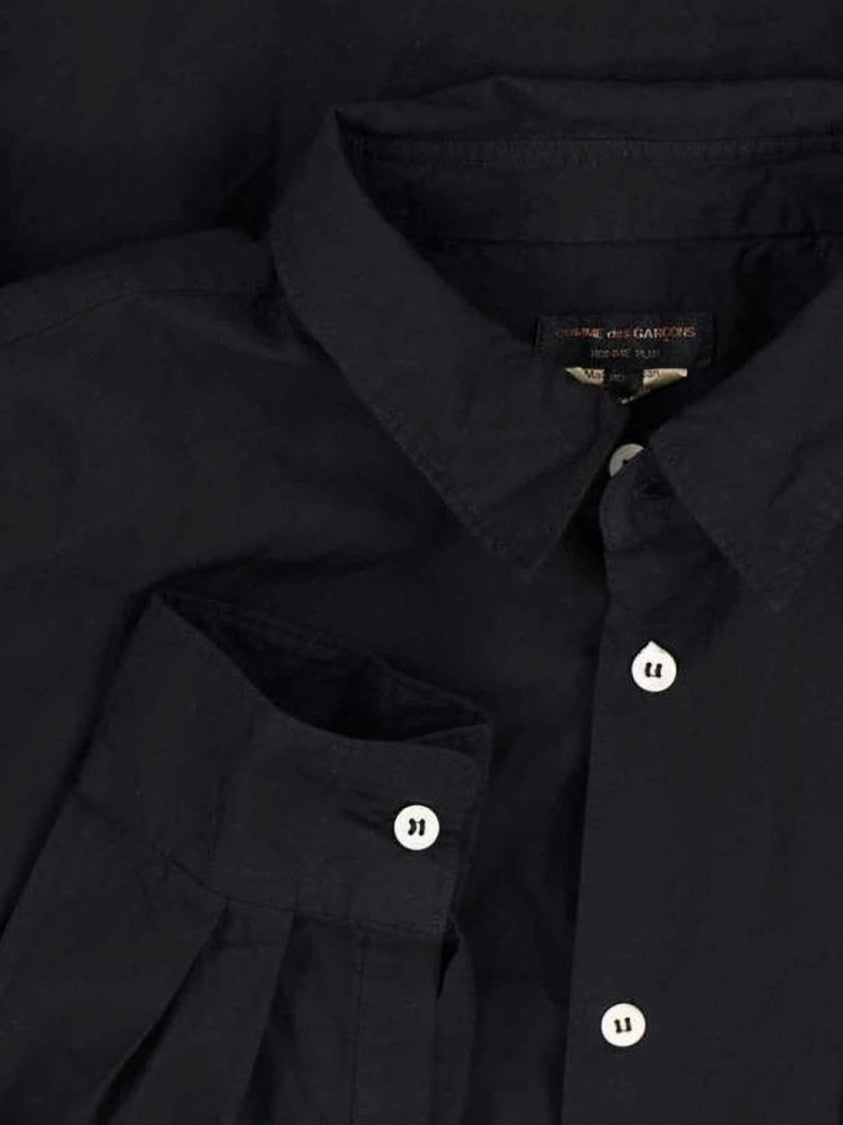 Comme Des Garçons Textured Shrink Effect Shirt With Classic Collar