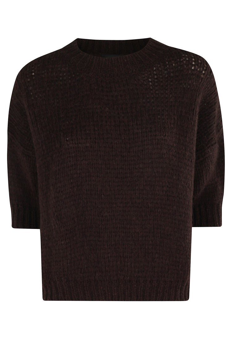 Roberto Collina Textured Knit Sweater With Three-Quarter Sleeves